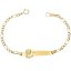 Pulsera oro 18k en forma de Virgen Niña circonita de 14.5 cm